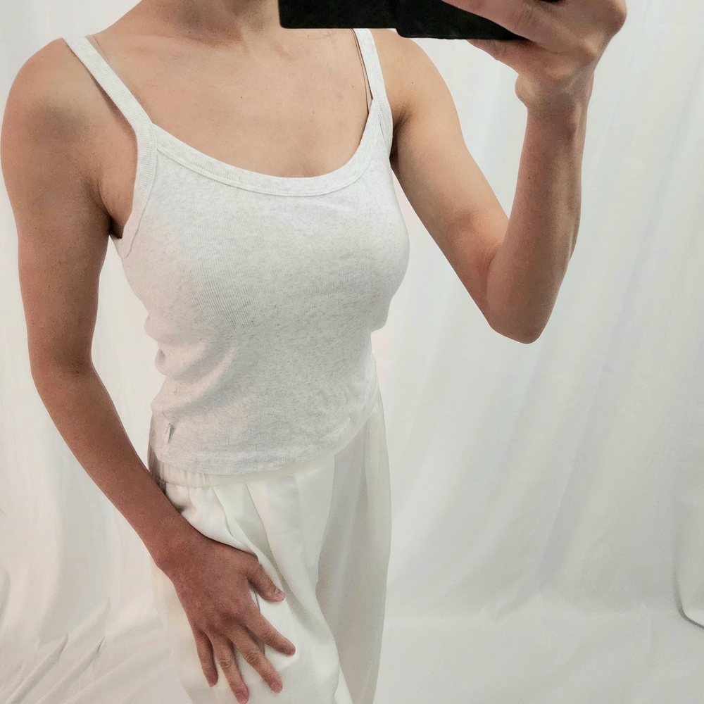 Aritzia Light Gray Tank Top - Picture 2 of 9